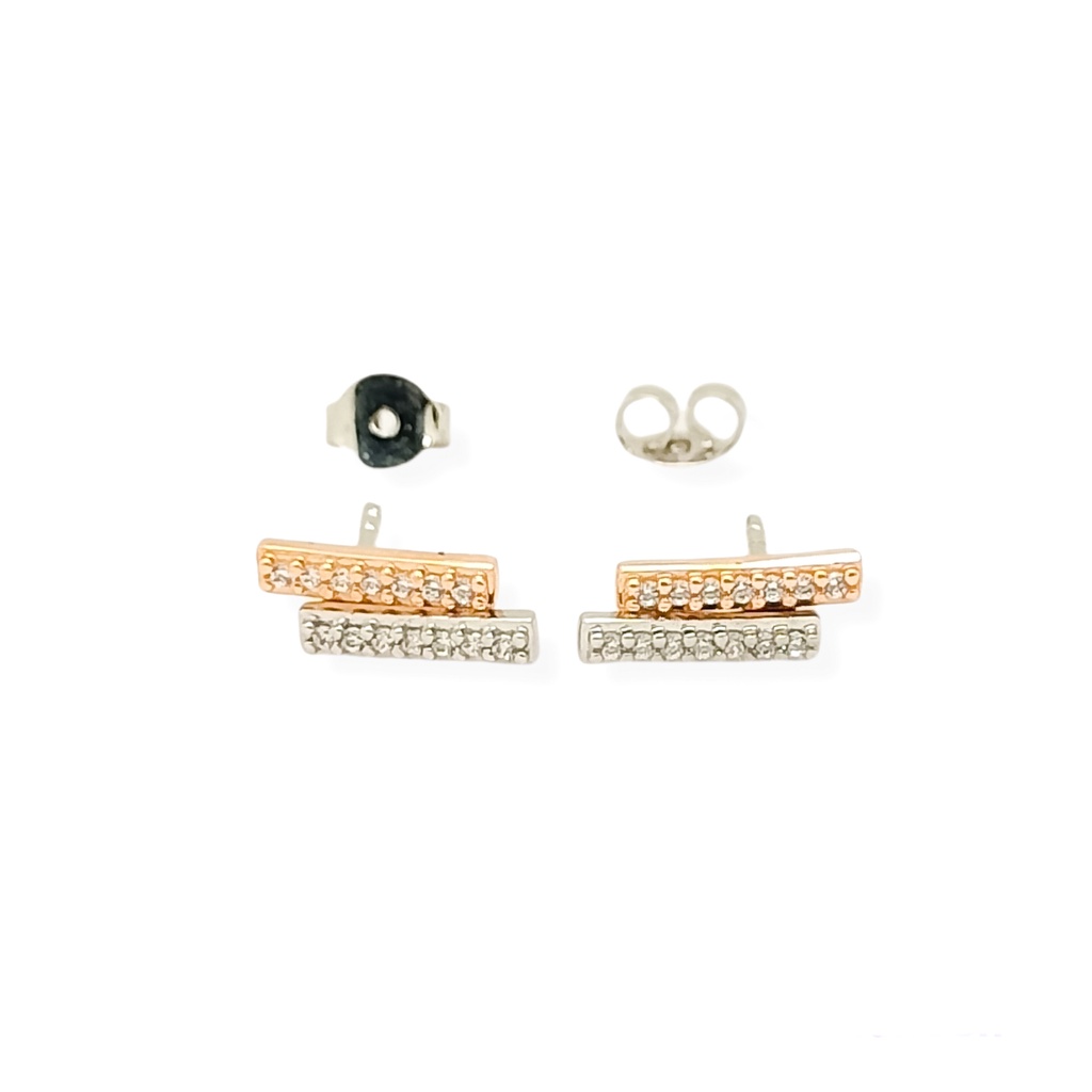 Giwang Sandra Dewi Gold Criss Cross EA200294 White Gold 18K 755