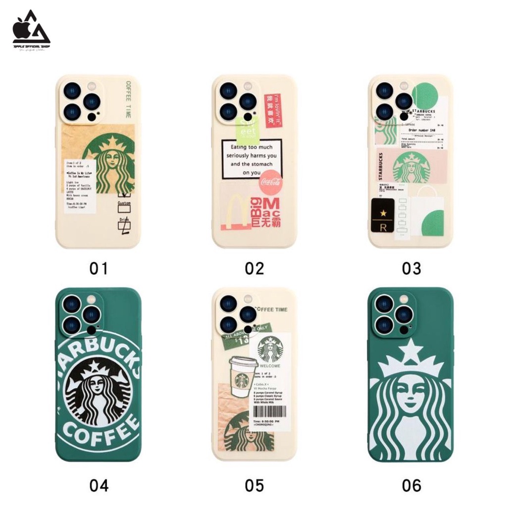 Softcase Motif STARBUCKS Mcd VIVO Y12S Y20i Y15S Camera Kamera Protection Soft Case Mc Donalds