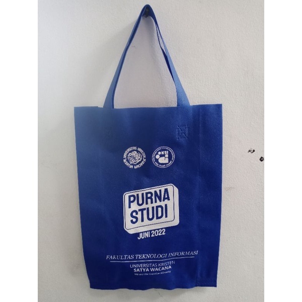 Tas spunbon tebal sablon  Goodybag custom sablon tas promosi  promosi toko onlen offlen dll