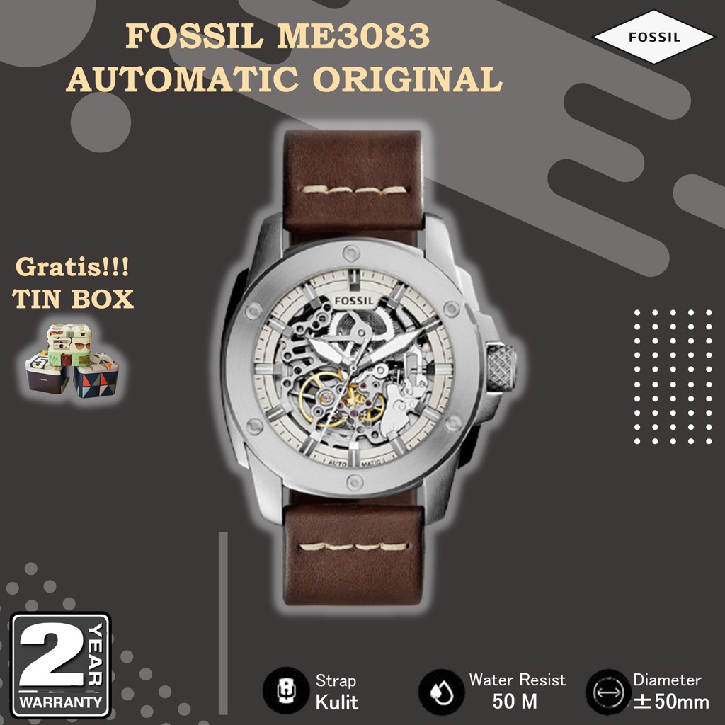 TERLARIS FOSSIL ME3083 AUTOMATIC 45MM | JAM TANGAN PRIA ORIGINAL
