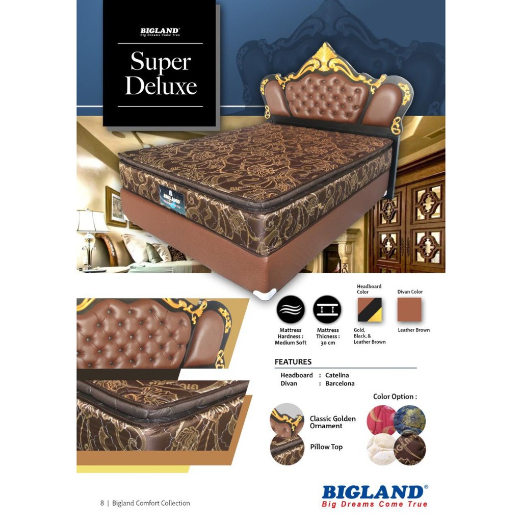 Kasur Spring Bed Bigland Super Deluxe Mewah Murah Promo Ready Makassar
