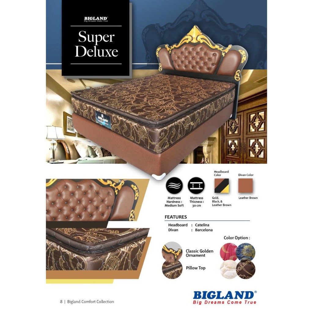 Jual Kasur Spring Bed Bigland Super Deluxe Mewah Murah Promo Ready ...