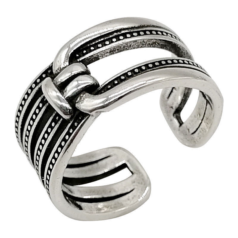 Cincin Model Terbuka Desain Simpul Tali Minimalis Untuk Wanita