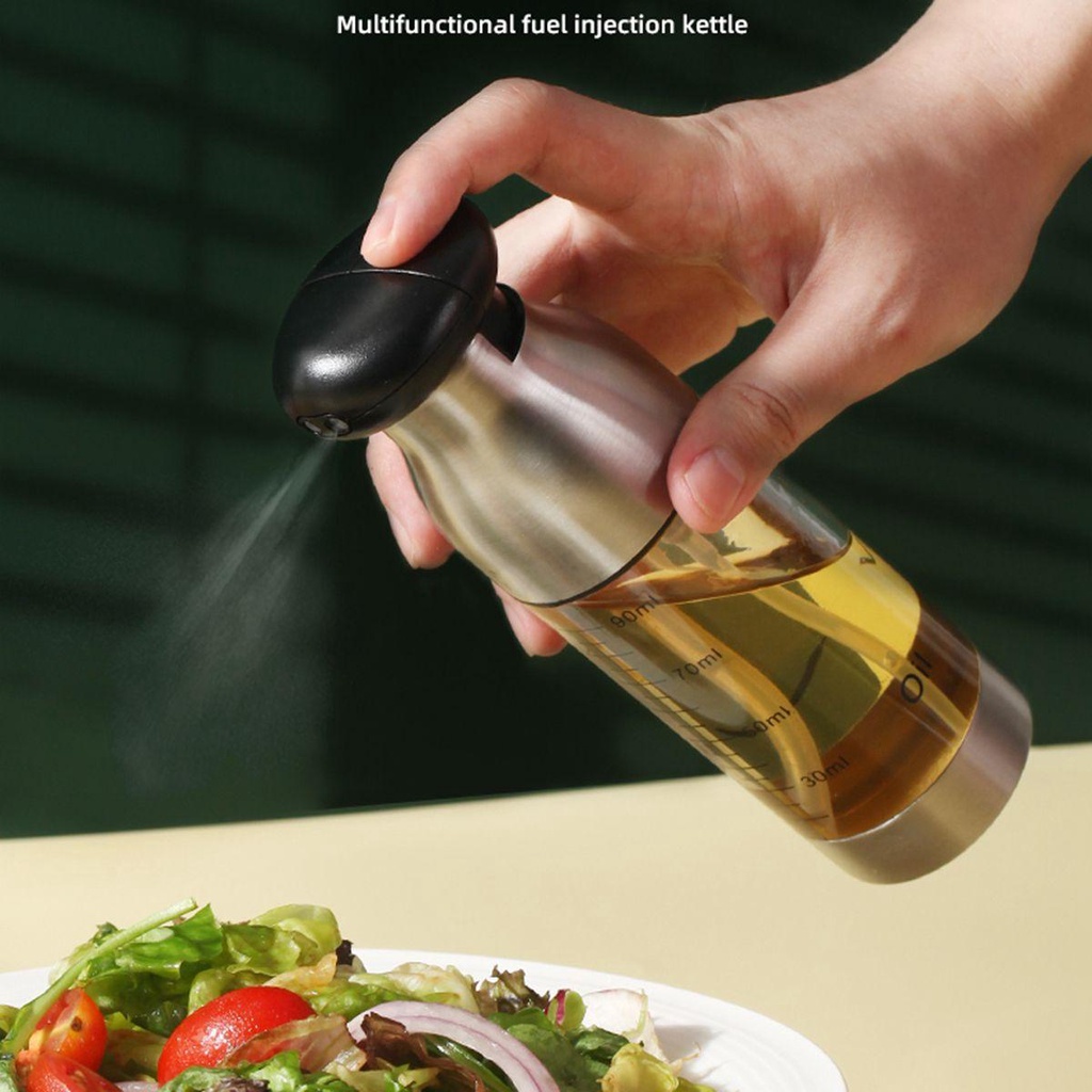 [Elegan] Oil Sprayer Roasting Memanggang BBQ Stainless Steel Kokoh Multifungsi Botol Spray