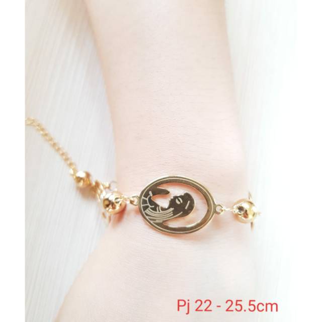 Gelang Fashion Rohani Bunda Maria Titanium Antikarat Import FR01