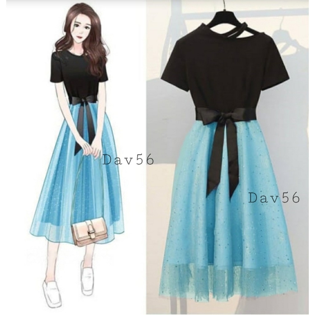 [VLFK] Dress / Dress korea Terbaru / Dress wanita Tile / Dres Wanita Terbaru / Dress casual Korea