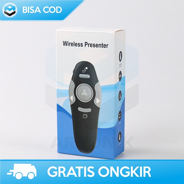 LASER POINTER TAFFWARE REMOTE PRESENTER 15 M WIRELESS BATERAI AAA K100