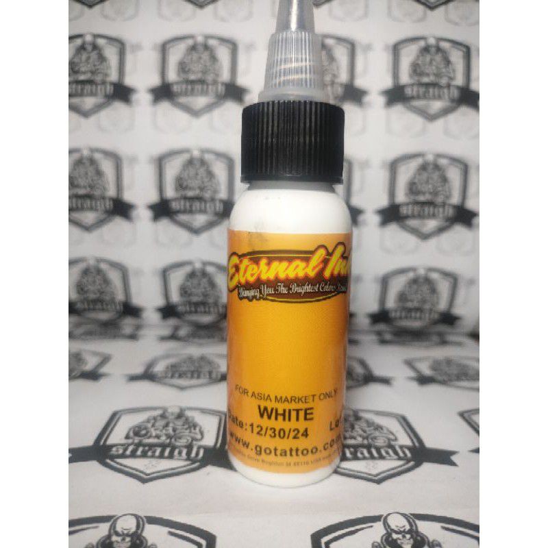 Jual Tinta tattoo ETERNAL INK 30ML 1oz warna WHITE/PUTIH pewarna tato