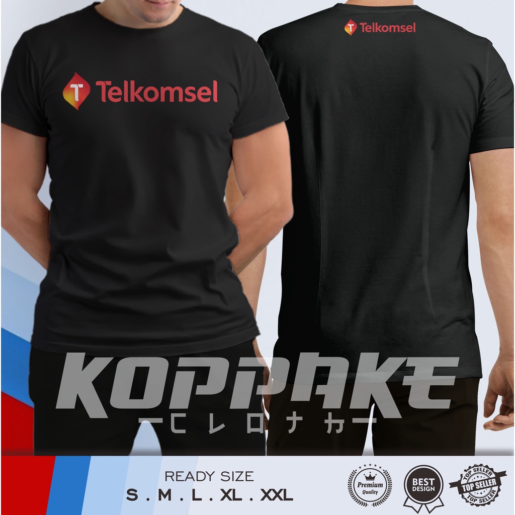 Kaos Telkomsel Logo Baru v3 Baju Perusahaan