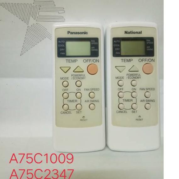 ヌ REMOT REMOTE AC PANASONIC NATIONAL A75C1009 & A76C2347 ORIGINAL ㅂ