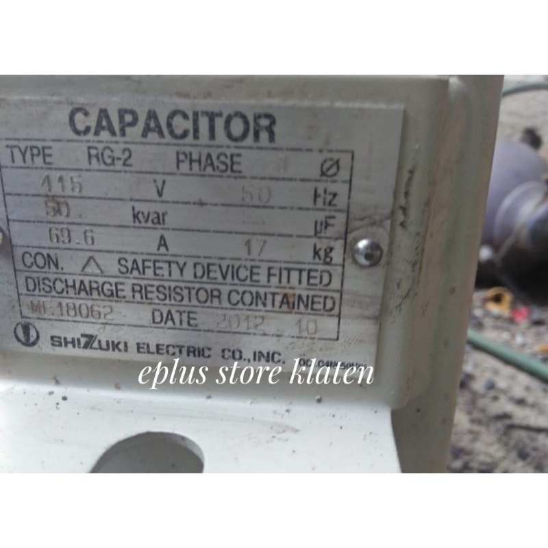 kapasitor bank Shizuki 400V 50KVAR capacitor 400VAC capasitor