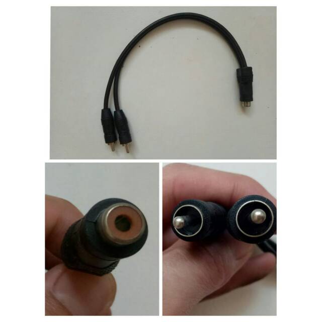 Kabel Audio Cabang Kabel RCA Cabang 2 in 1 panjang 30cm