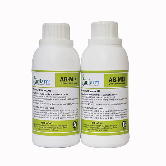  Jirifarm 11645 Pupuk AB Mix 250 ML Sayuran Daun Kemasan 