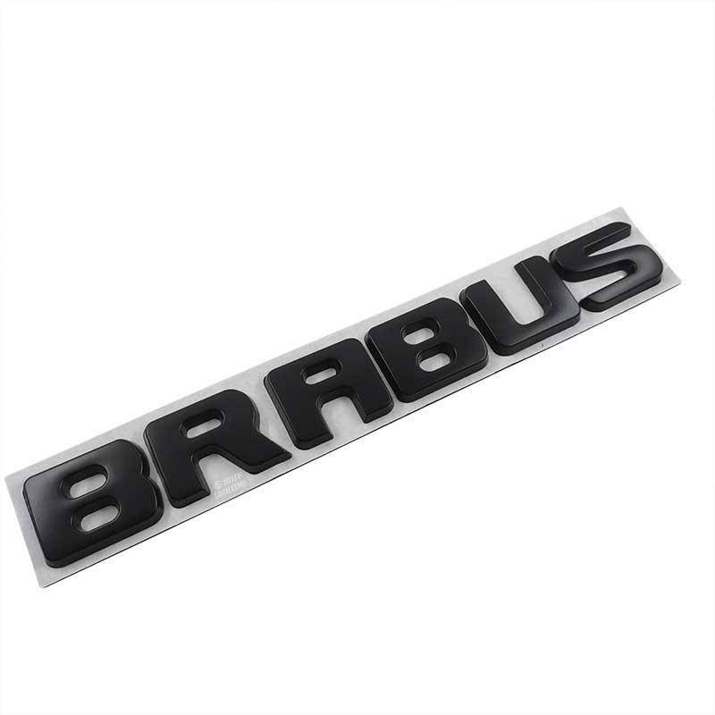 1pc Stiker Emblem / Badge Tulisan Brabus Bahan Metal Untuk Dekorasi Belakang Mobil Mercedes Brabus