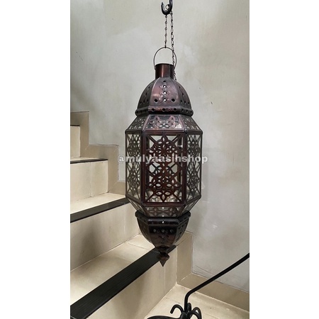 Lampu hias kaca gantung,lampu maroko,lampu arab,marocco lamp,lampu gentur,lampu antik..