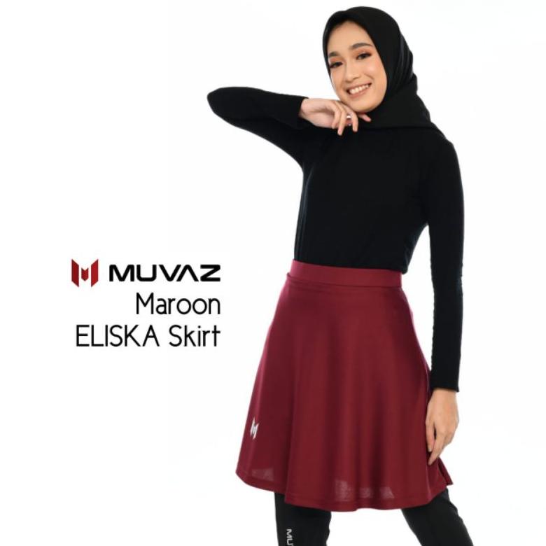 Muvaz Eliska Skirt B - Rok Olahraga Wanita Polos Model Payung - Varian Warna B