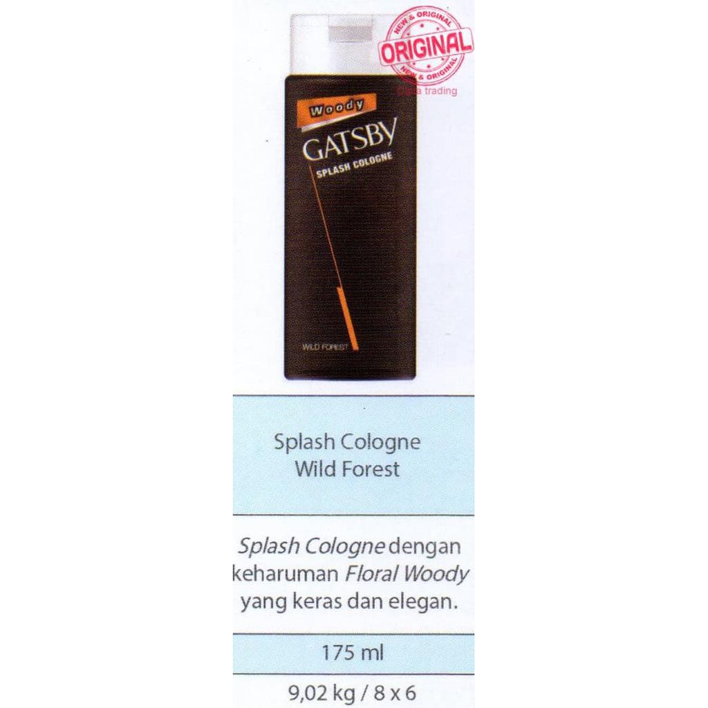 Cologne - Gatsby - Splash Cologne Wild Forest 175ml