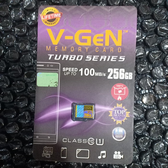 Vgen 256 Gb Micro Sd V-Gen 256 Gb Class 10 Turbo Memory Card Original