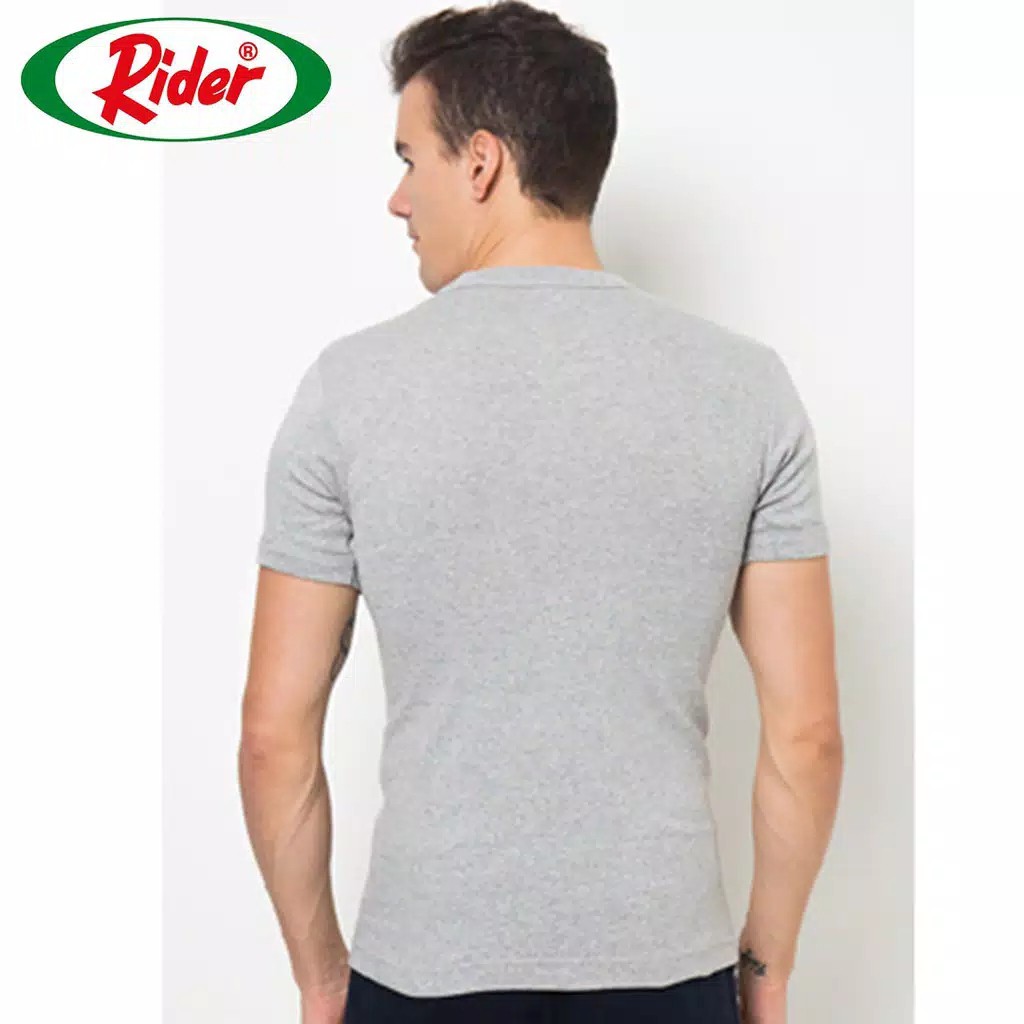 Kaos Rider Oblong Tshirt R223 Abu Kerah O Neck