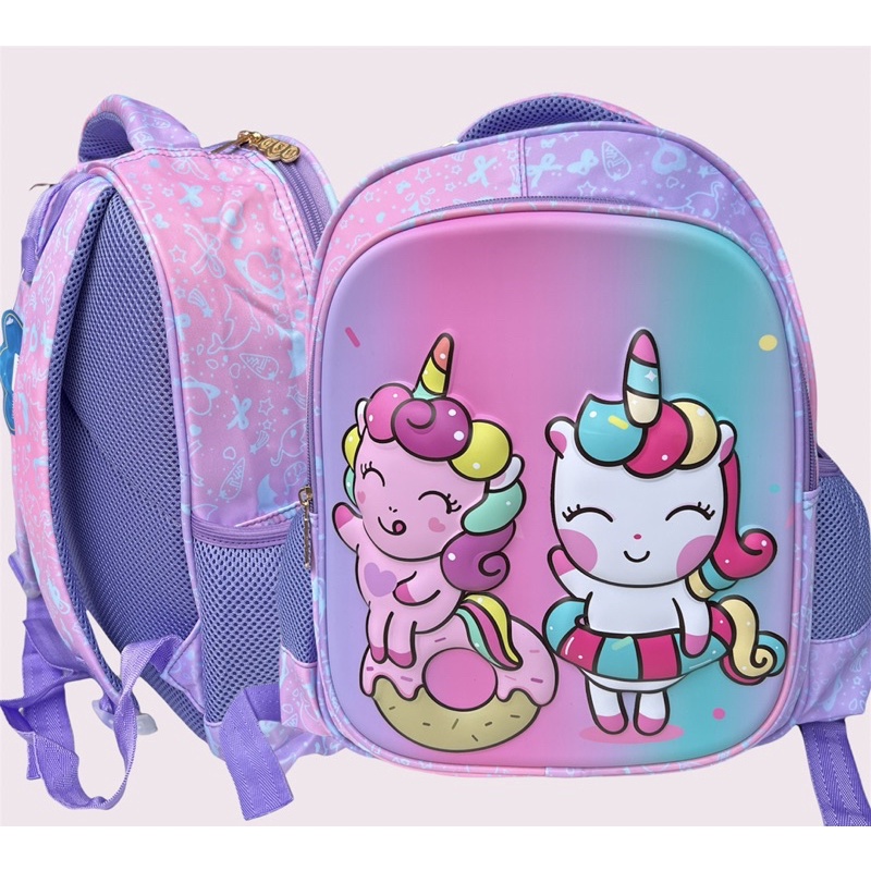 Import Tas Timbul SD TK Ransel Anak Sekolah Cewe Perempuan  Unicorn Frosen Tas Anak Perempuan