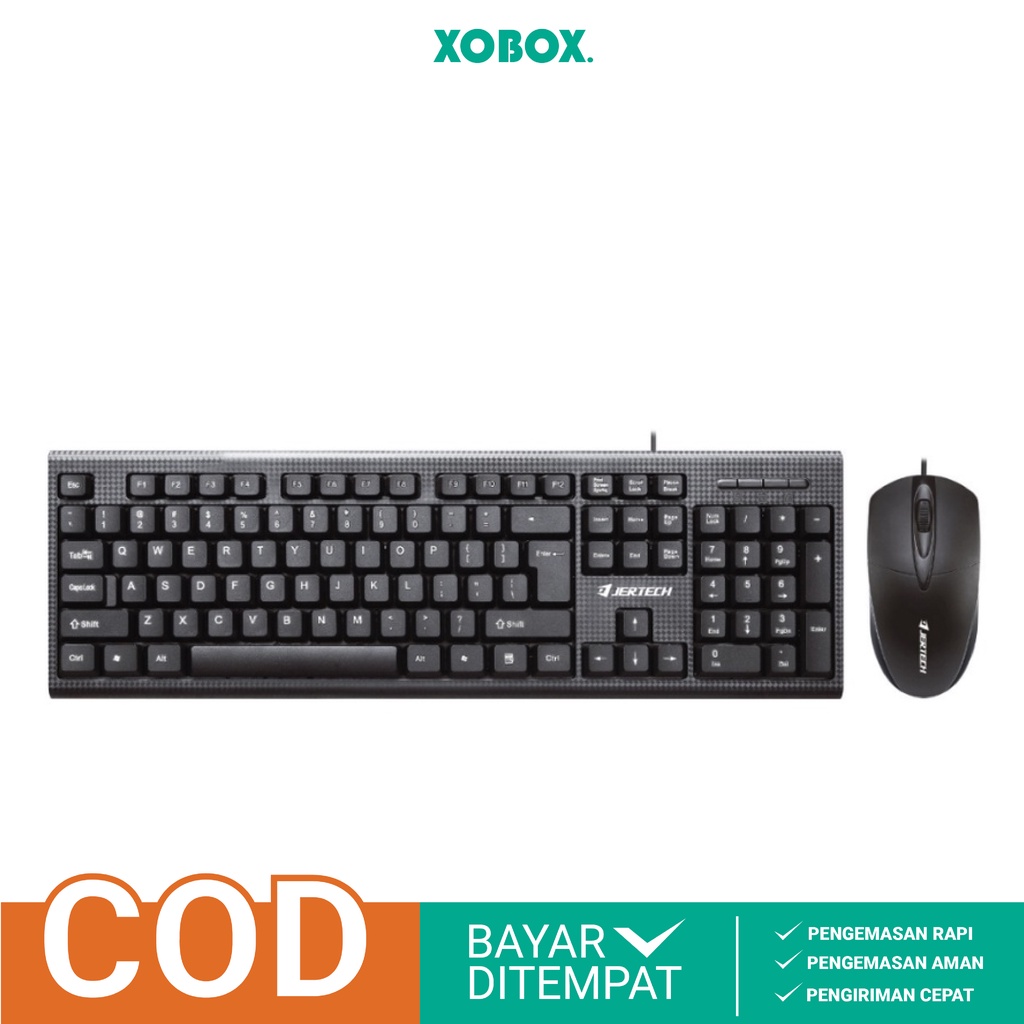 Paket 1 Set Keyboard Dan Mouse  KM160 Combo Membrane Keyboard - XOBOX