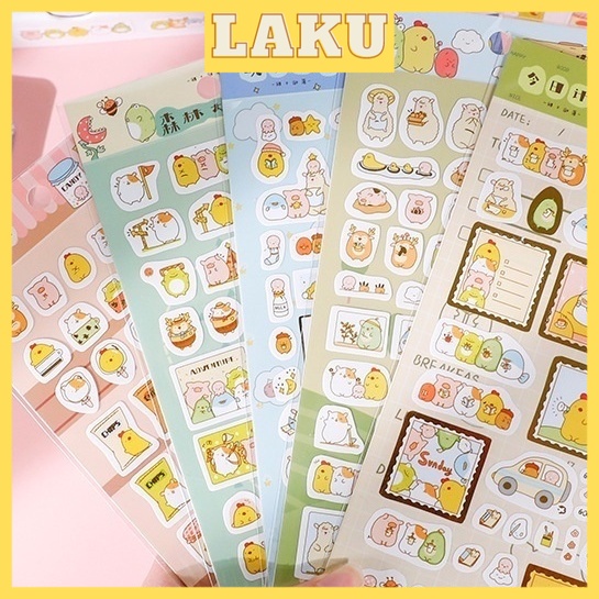 

LAKU Deco Sticker Hamtaro / Stiker Tempel Dekor Jurnal / Diary Stickers