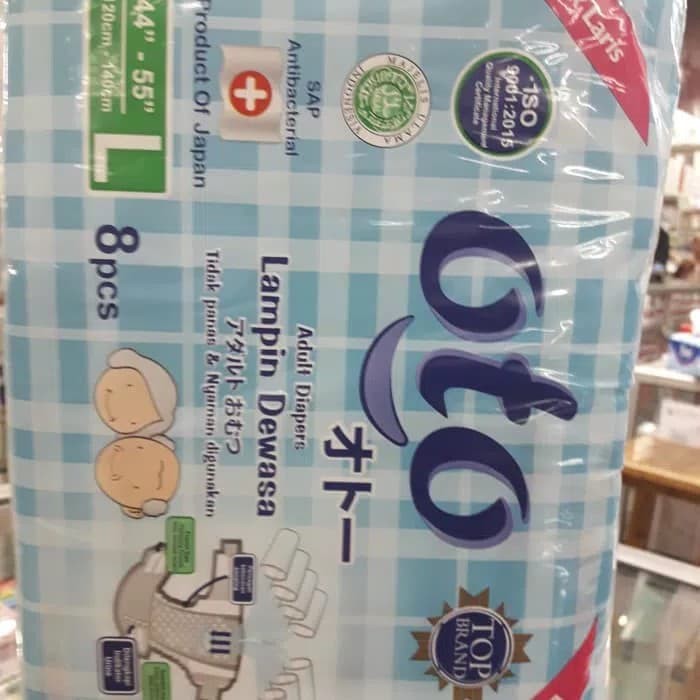 OTO Pampers / Popok Dewasa - Popok Perekat - Popok Orang Tua - Popok Lembut - Pampers UKURAN L 8PCS