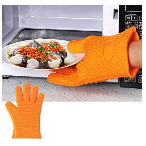 [TOSERBA_EMAK] - Sarung Tangan Silikon Anti Panas Heat Resistance Kitchen Glove 1 Pcs