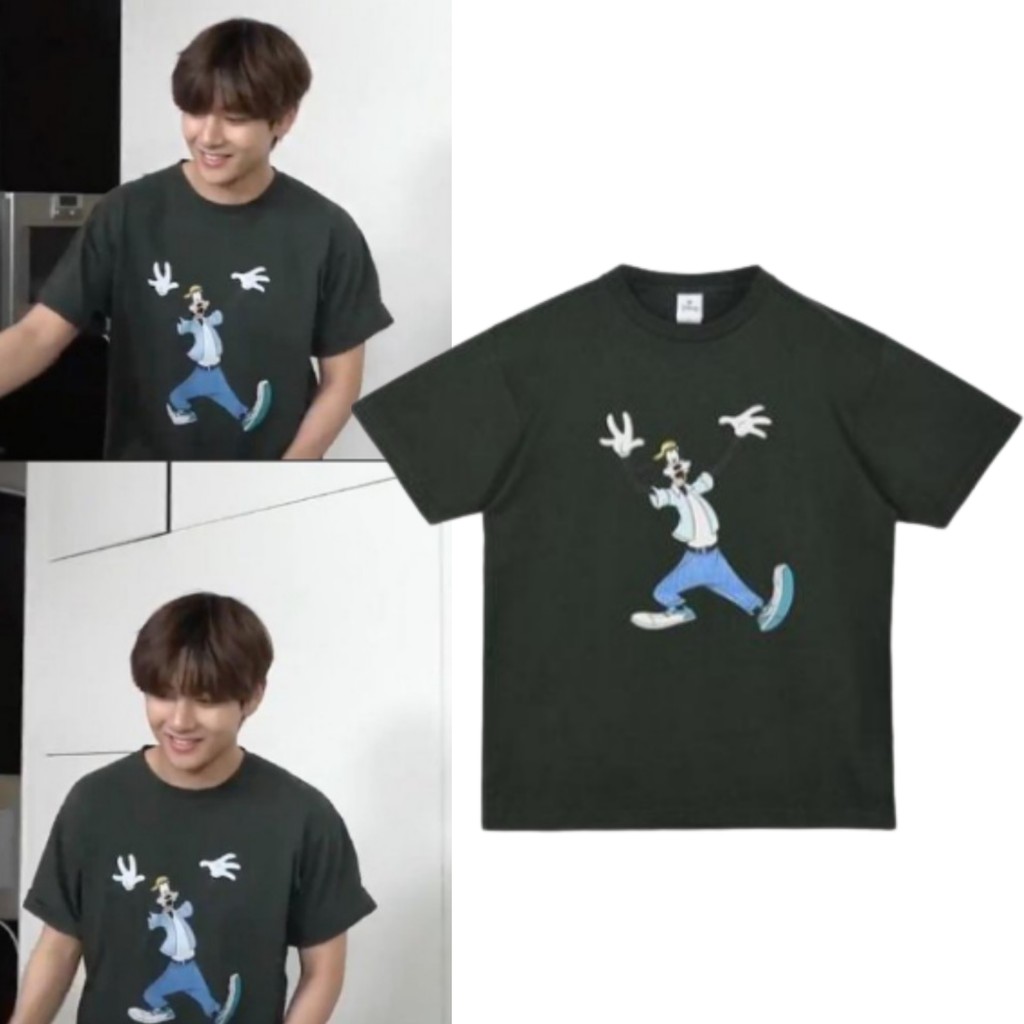 TSHIRT BTS TAEHYUNG KAOS BASIC BTS KIM TAEHYUNG KPOP BAJU BTS TAEHYUNG CARTOON DISNEY