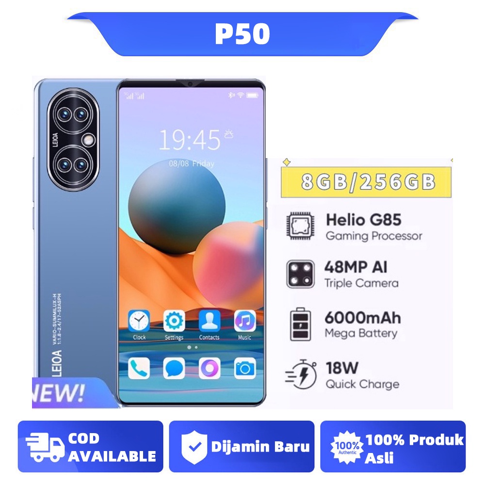 【FLASH SALE】 P50 Pro 5G RAM 8/256GB hp murah cuci gudang 6.5inci handphone Baru produk asli Garansi resmi Gratis Ongkir termurah promo Bisa COD Fast Delivery