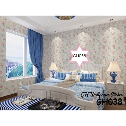 Wallpaper Stiker Dinding Motif karakter doraemon dan hello kitty wallpaper 3D 9meter high quality