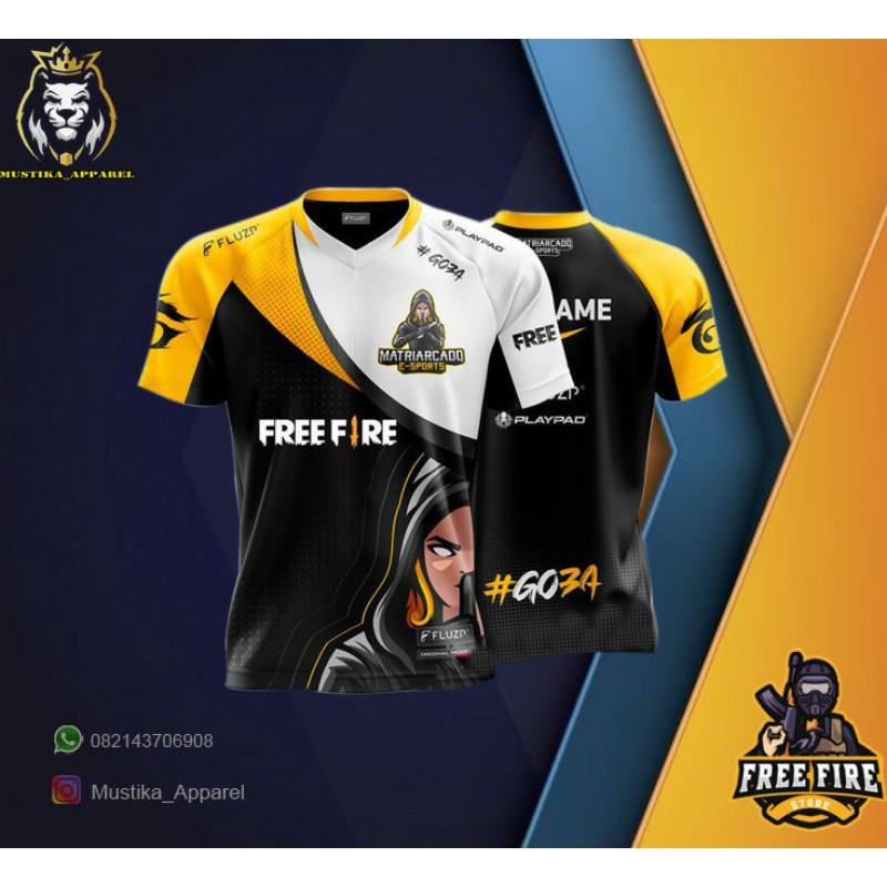 BAJU JERSEY ML TERBARU 2021,JERSEY CUSTOM GAMING  FF, PUBG,EVOS, AURA, FREE NICKE NAME