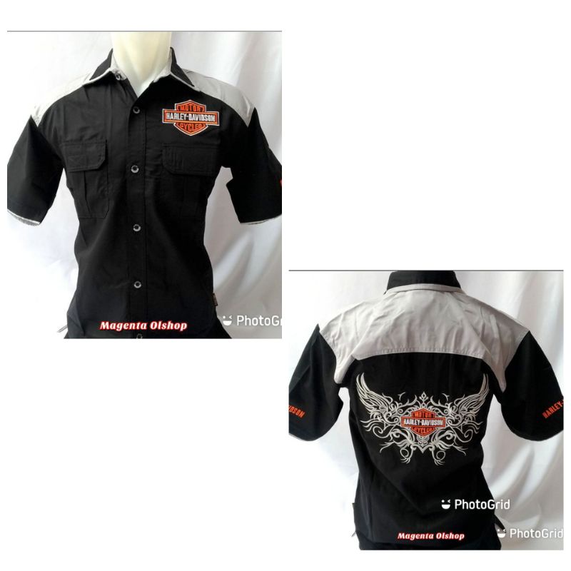 KEMEJA PRIA HARLEY DAVIDSON BARENSI WINGS