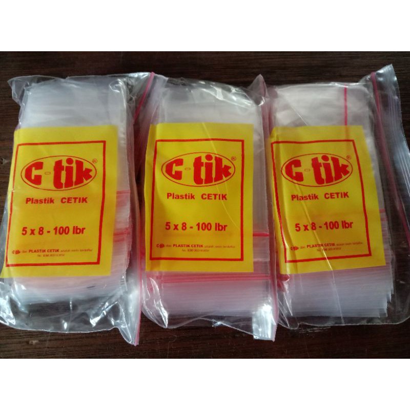 

Plastik Klip C-tik 5 X 8 cm 1 pack isi 100 lembar