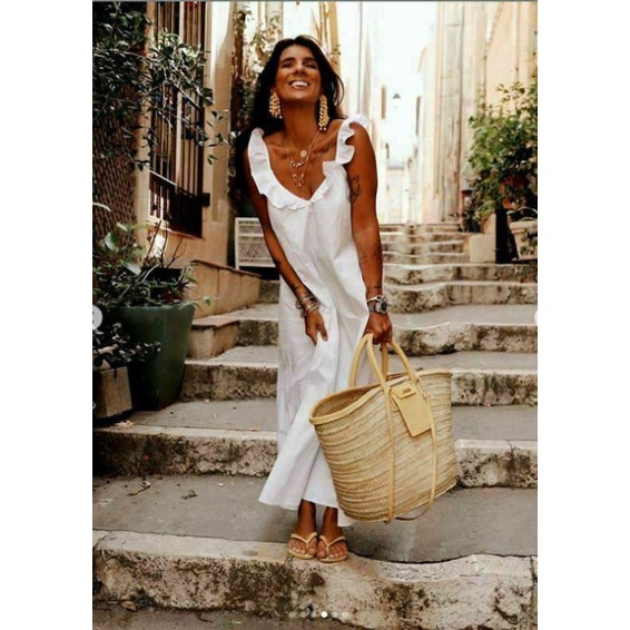 HM Flounce Ruffle Maxi Dress