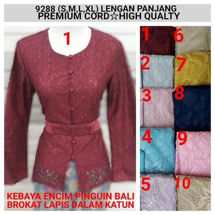 HOTSALE  9288 Indah Kebaya Modern Encim Kutubaru Bali Murah Batik Bordir Brokat  BOLEH DROPSHIP