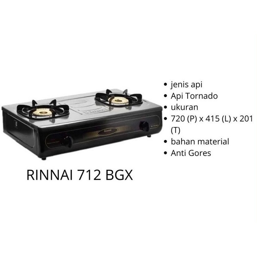 Jual Kompor Rinnai Ri 712 Bgx Indonesia Shopee Indonesia