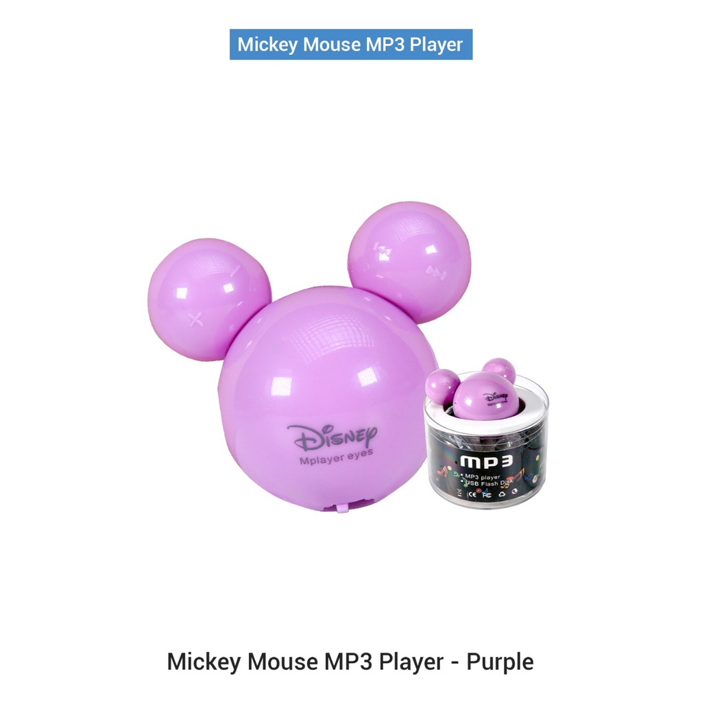 MP3 Player Mini Mickey Mouse Disney Free Headset