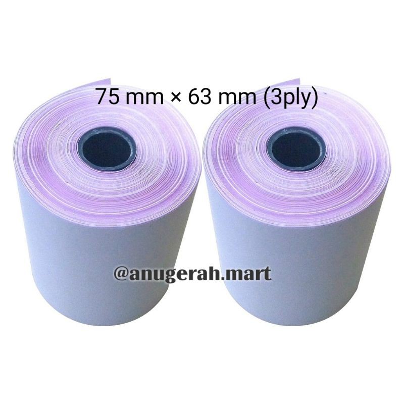 

Kertas struk 3 ply / telestrook / telestruk / kertas kasir 75×63 (3ply)