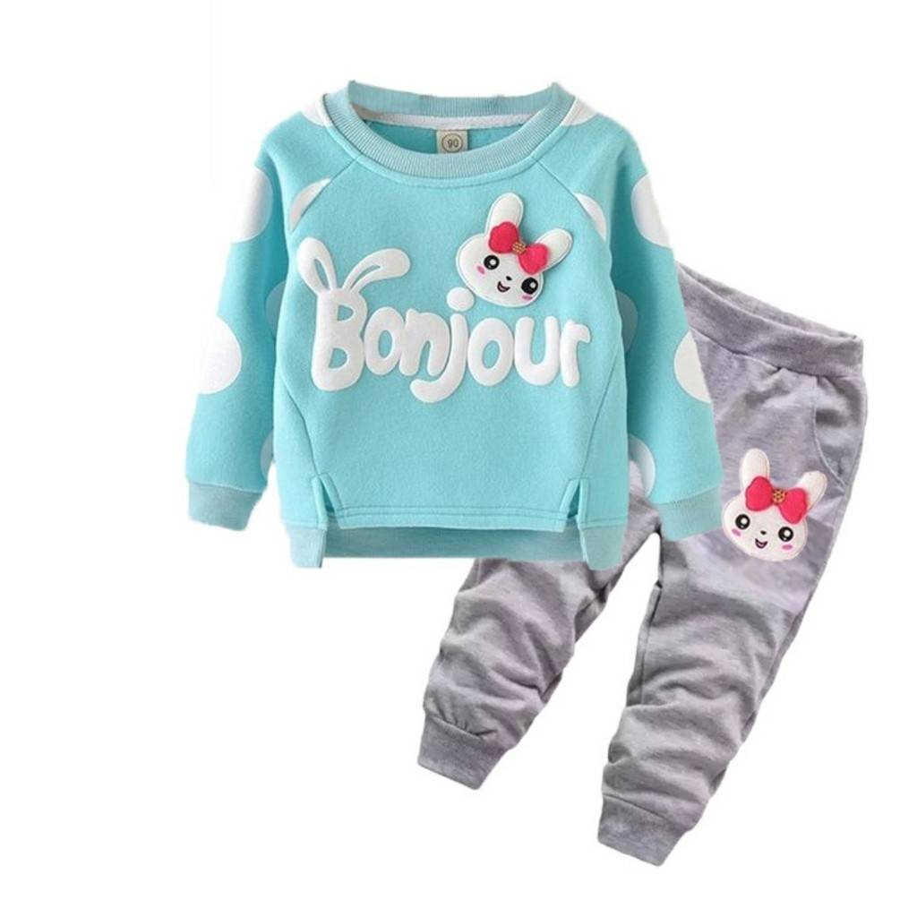 BO - SETELAN SWEATER BONJOUR / FASHION ANAK -ANAK PEREMPUAN /PAKAIAN ANAK / SETELAN ANAK