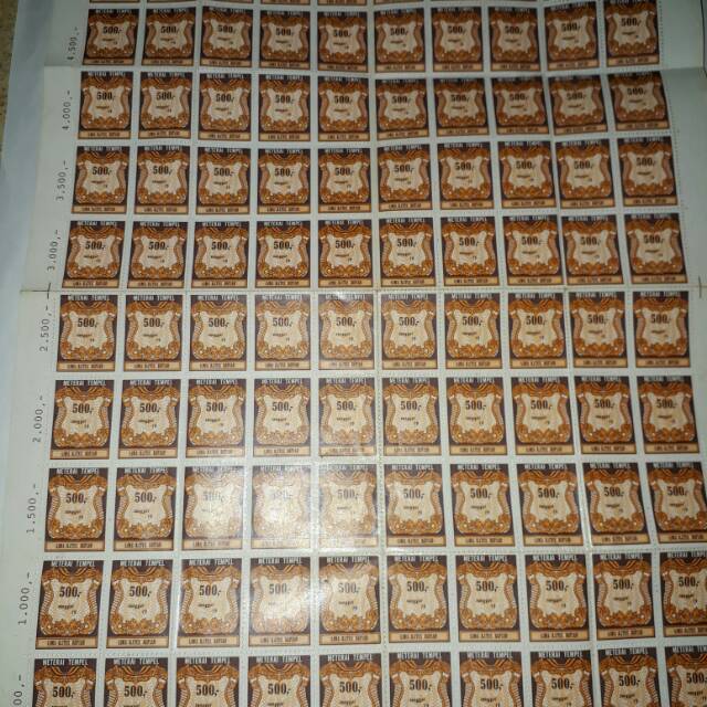 Materai kuno 500 rupiah tahun 1986-1990