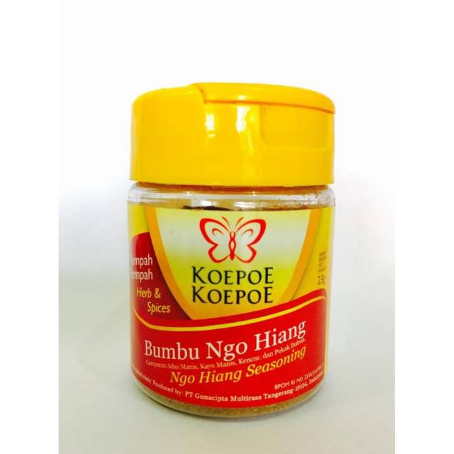 

KOEPOE KOEPOE BUMBU NGO HIANG 23 GRAM (ISI 6 BOTOL)