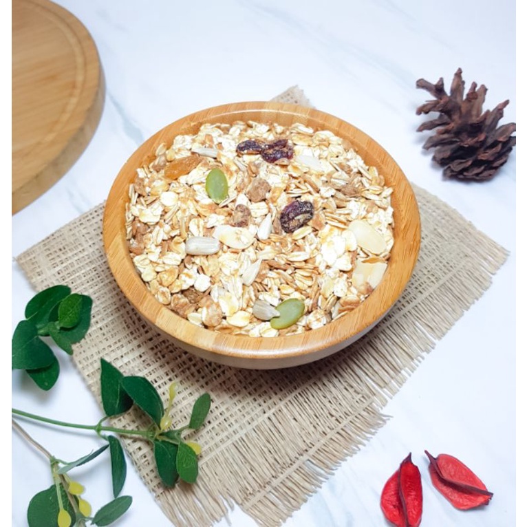 

Granola 250gr (oat, almond slice, kwaci labu & matahari, cranberry)