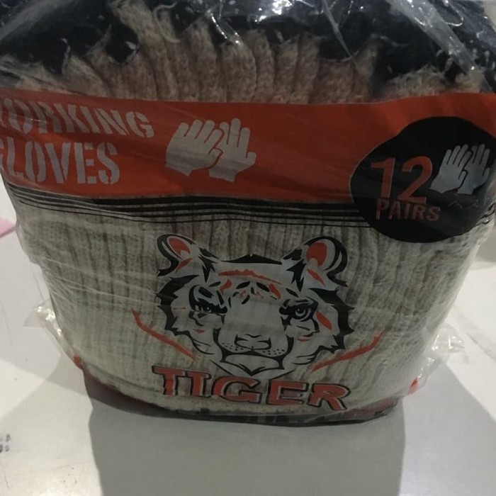 Sarung tangan kain tiger / Sarung tangan pertukangan murah