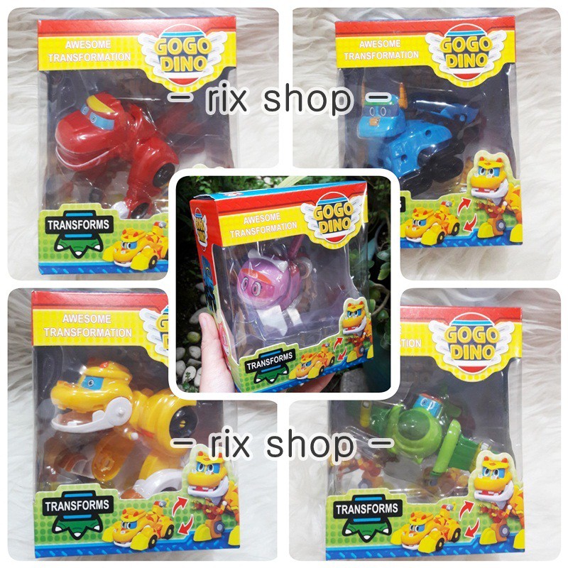 Mainan Anak Import - Transformation Toys - Dino Rex Gogo Dino