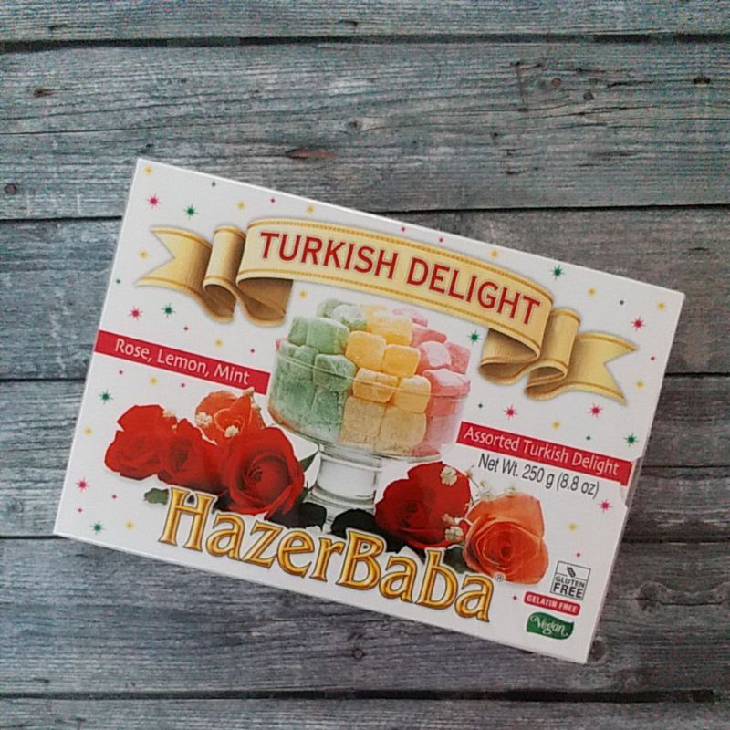 

Hazur Baba Rose Lemon Mint Turkish Delight Manisan Turki Turkey