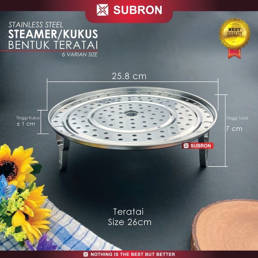 Subron Steamer Alas Kukus Teratai 26 cm Tatakan Panci Stainless