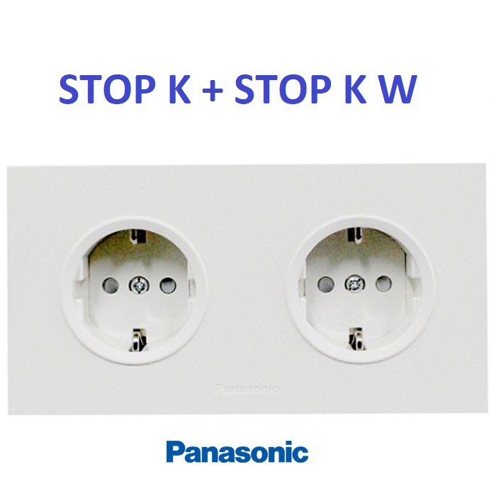 Panasonic Stop Kontak CP 2G WESJP11222W 2 Gang Double Style Series