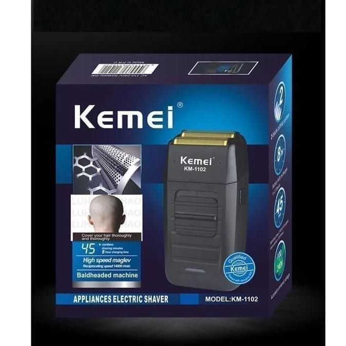 Hot Product Alat Cukur Kumis Dan Jenggot Botak Recharger - Shaver Kemei Km 1102 Kekinian