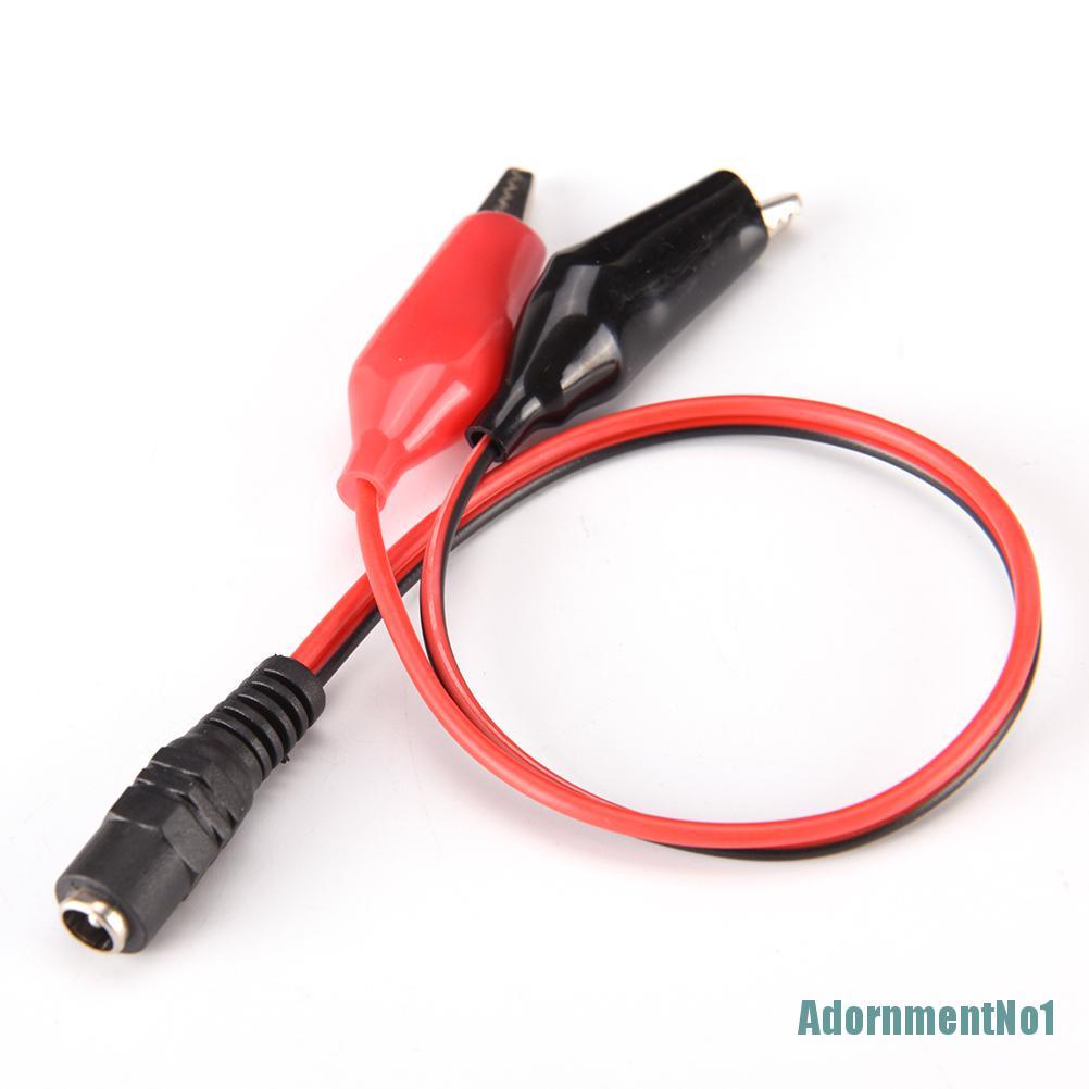 (AdornmentNo1) Kabel Power DC 5.5mm x 2.1mm Female / Male Ke 2 Klip Buaya